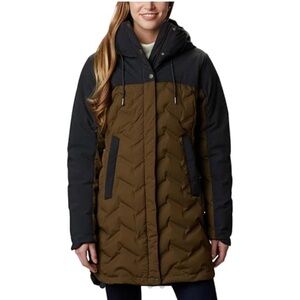 Columbia Women's Mountain Croo Long Down Jacket Olive Green XL